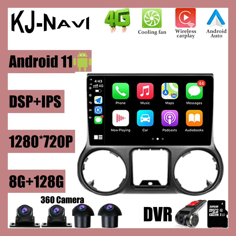 

10.1 Inch Android 11 For Jeep Wrangler 3 JK 2008 - 2014 Car Video Stereo GPS Multimedia Player BT Wireless Carplay