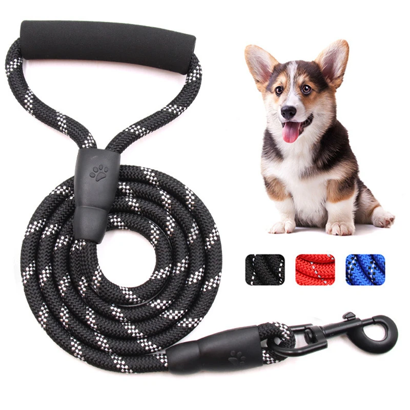 

New Dog Leash Reflective Medium And Large Dog Walking Leash Hound Walking Harnesses Pet Supplies Labrador German Shepherd Collar