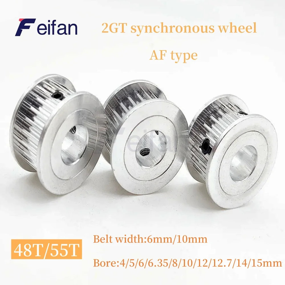 Ремень ГРМ типа 2GT AF 3D-печать GT2/2GT 48/55T апертура шкива зубчатого ремня