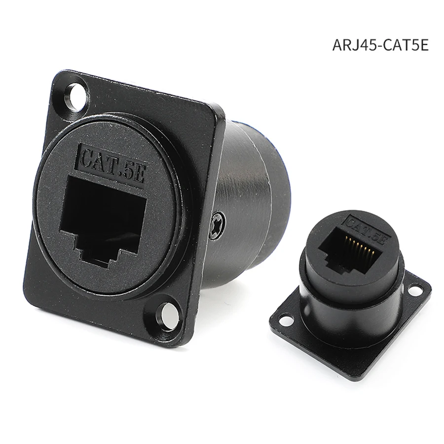 

5PCS/Lot ARJ45-CAT5E RJ45 Socket Pannel-Connector Type Ethernet Network Two-Way Docking