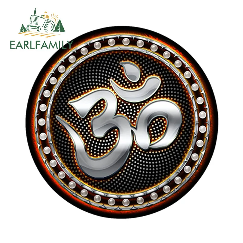 

EARLFAMILY 13 см x 13 см Ом Fibonacci наклейка Om Йога Медитация наклейка на окно автомобиля грузовик бампер украшение водонепроницаемые автомобильные наклейки