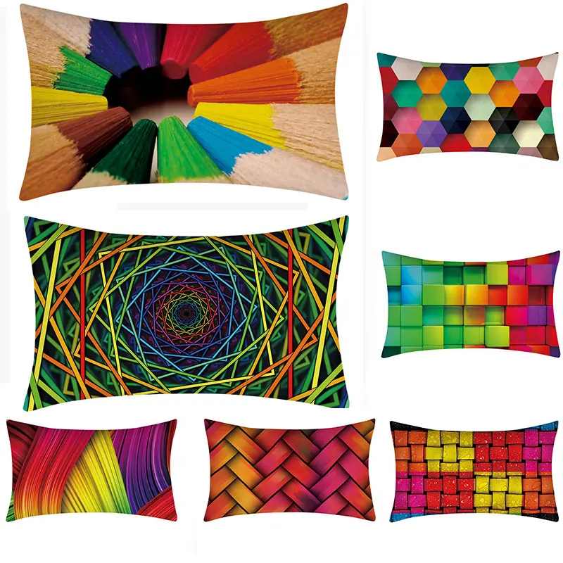 

Модная Подушка размером 30x50 см, желтого и красного цветов, декоративная подушка для дивана, наволочка для домашнего декора