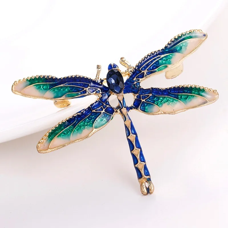 

Colors Dainty Rhinestone Dragonfly Brooch Insects Charms Dragonfly Pin Clothes Scarf Lapel Accessories Women Girls Jewelry Gifts