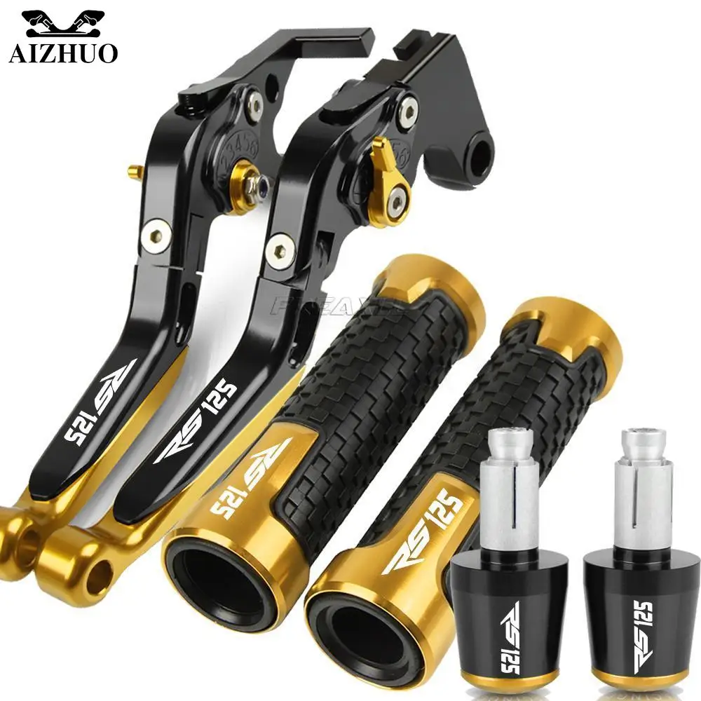 

For APRILIA RS125 1996-2005 Motorcycle Adjustable Brake Clutch Lever Handlebar Handle Grips Ends RS-125 2004 2003 2002 2001 2000