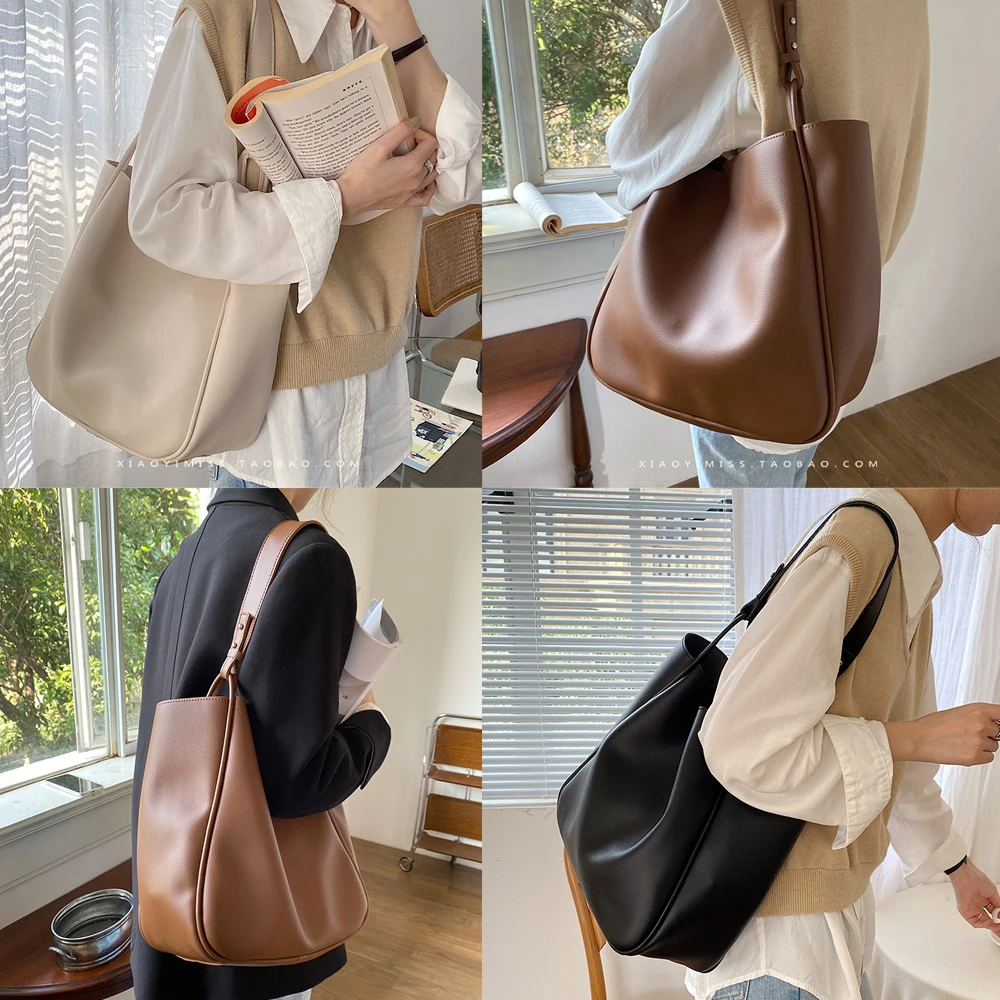 

Large Capacity Handbag Tote Women Bag Designer Ladies High Quality PU Leather Shoulder Bag Casual Commuting Messenger Handbag