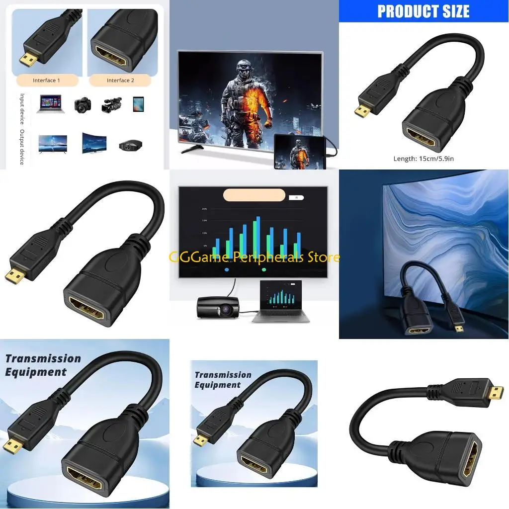 Фото U55B MicroHDMI адаптер «папа-мама» для образовательного обучения и обмена мультимедиа с высокой прочностью №1