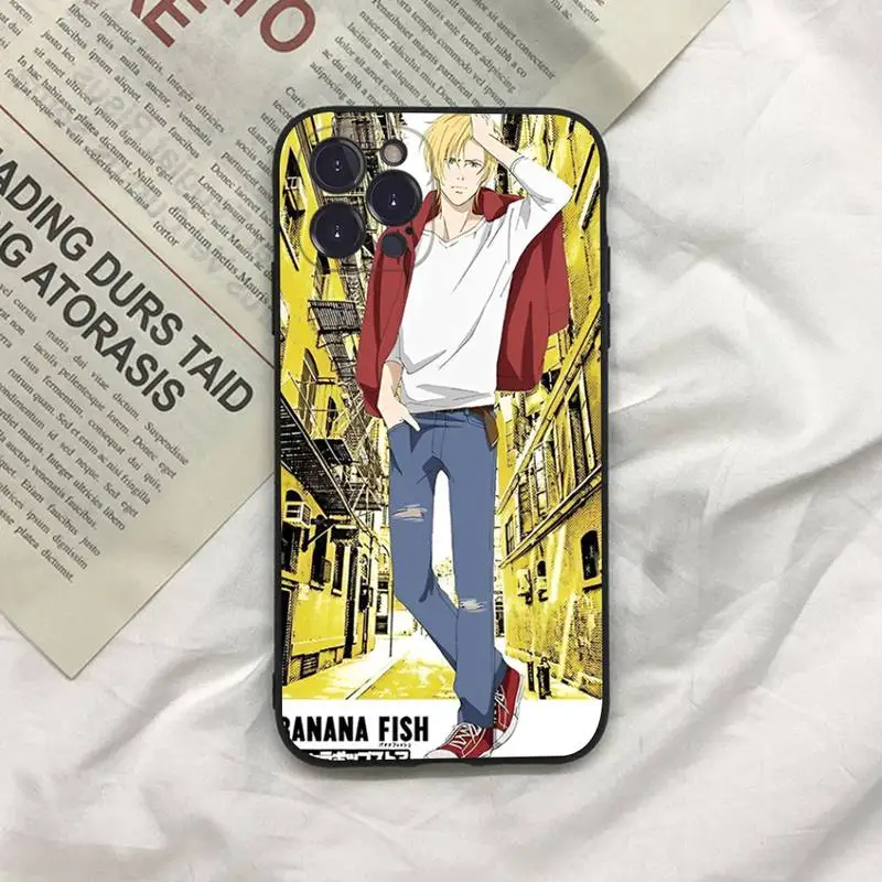 Japan Anime Banana Fish Phone Case For iPhone 13 Pro MAX 14 11 12 Mini X XS XR 6 7 8 Plus SE 2020 Soft TPU Cover