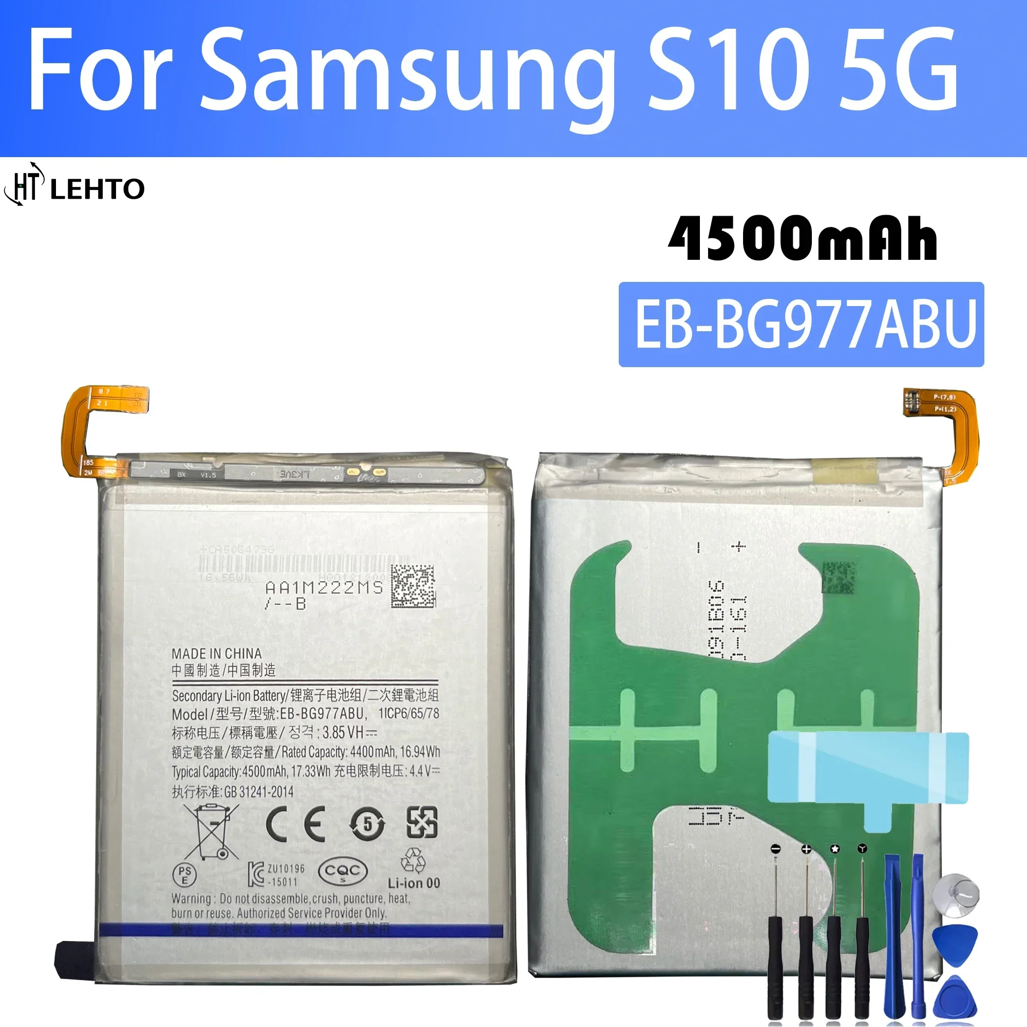 100% high capacity For Sam Battery EB-BG977ABU Galaxy S10 5G Version SM-G977 SM-G977B/T G977U G977N G9770