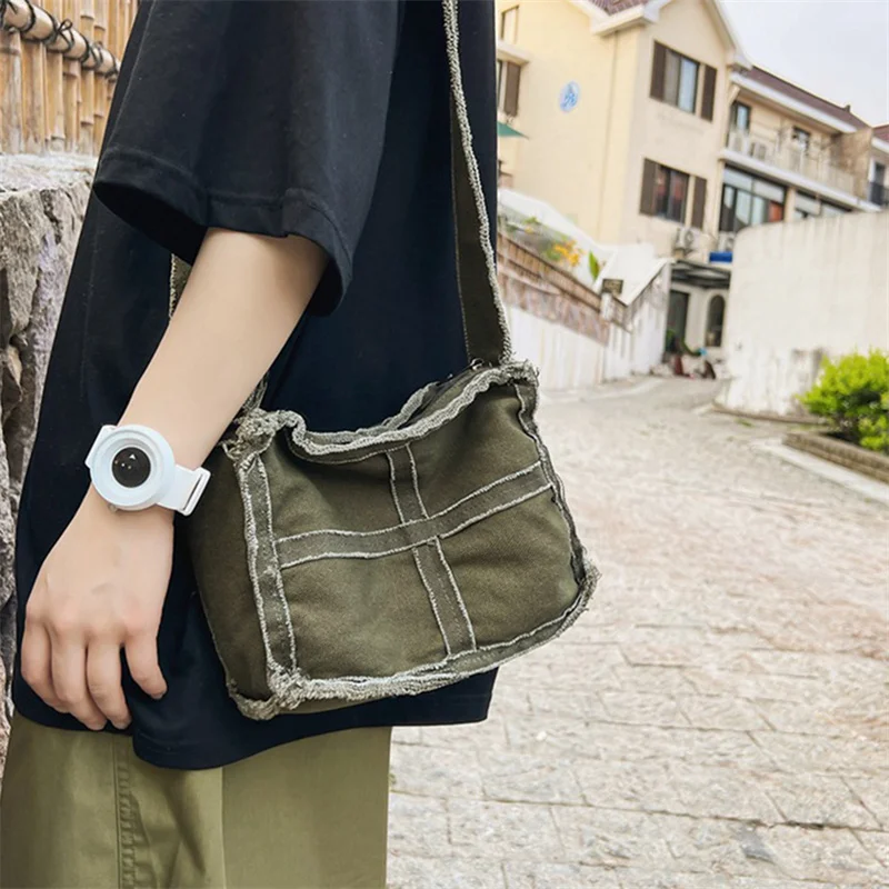 

Women's Vintage Shoulder Bag Small Handbag Retro Canvas Simple Travel Messenger Crossbody Female Tote Bags for Women 2023 New