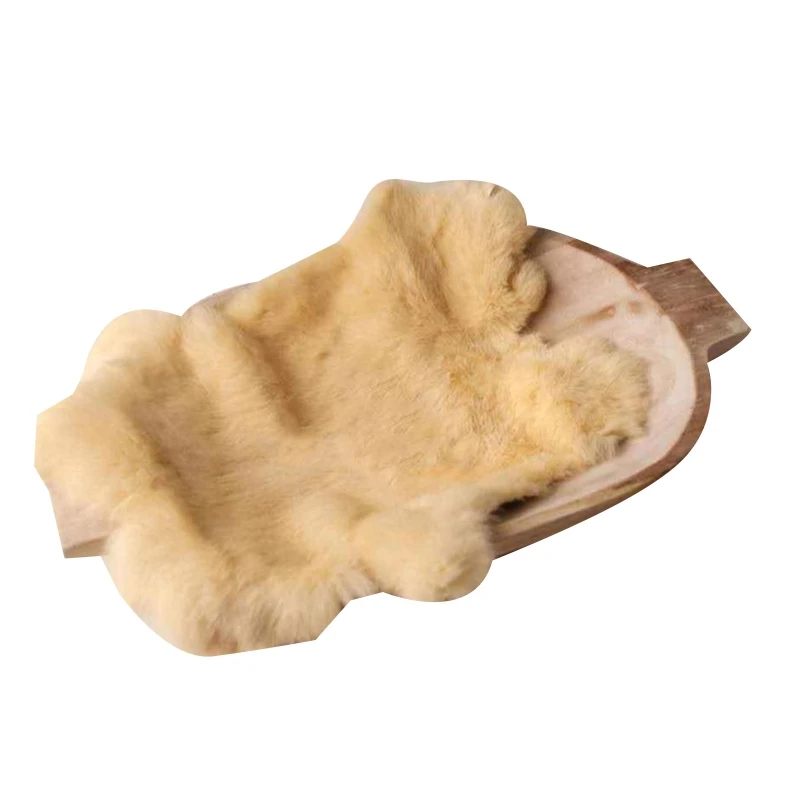 

Baby Photography Rabbit Fur Blanket Newborn Basket Filler Carpet Background Prop