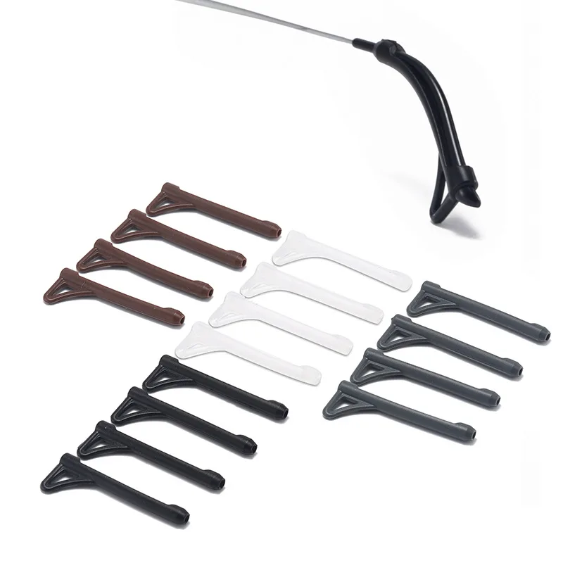 

1 Pair Glasses Leg Silicone Anti Slip Sleeve Eyeglasses Temple Arm Universal Single Replacement Leg Repair Eyewear Accessories