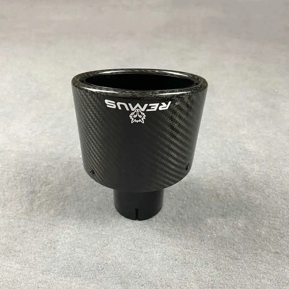 1 шт. полностью глянцевый черный для выхлопной трубы REMUS из углеродного волокна