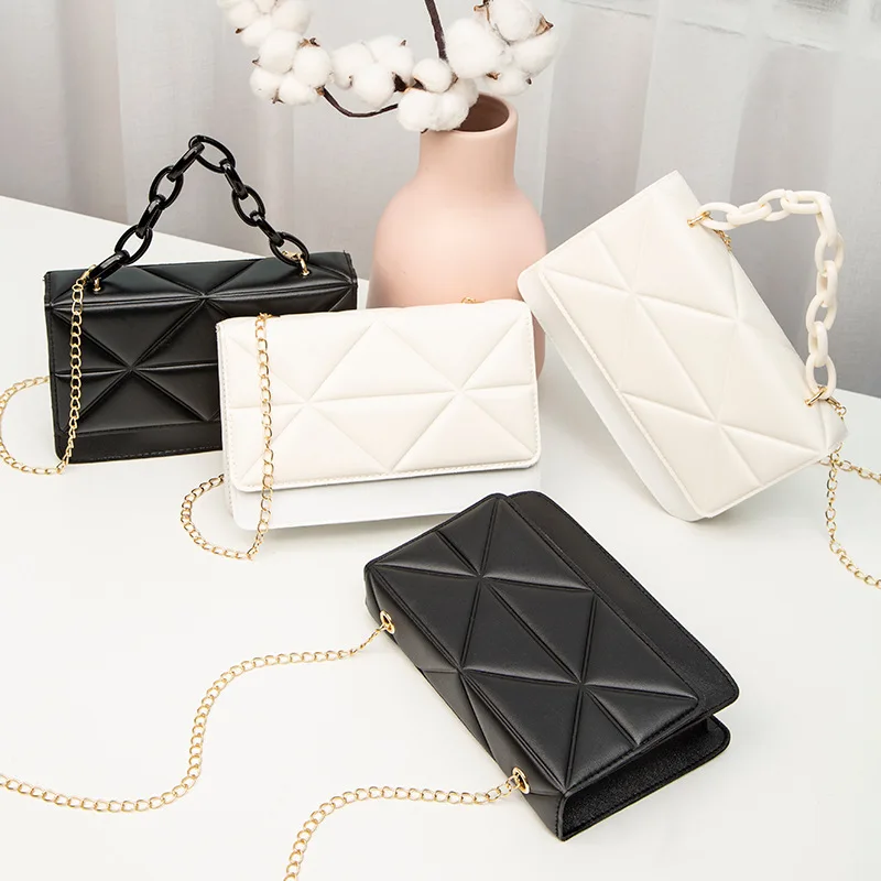 

Роскошная дизайнерская сумка, женские кожаные сумки через плечо на цепочке, рельефная сумка через плечо с клапаном, мини-сумки для женщин, к...