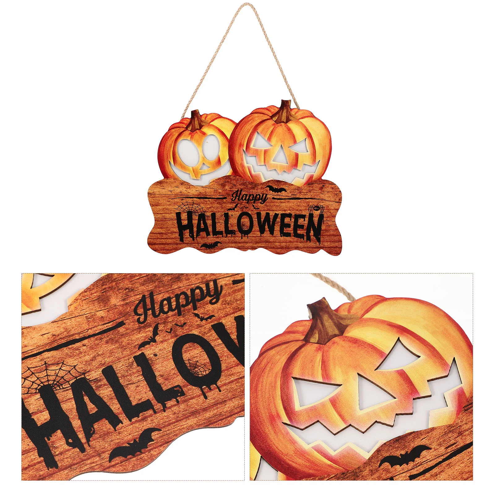 

Sign Door Pumpkin Hanging Decoration Light Wooden Plaque Wood Lighted Front Wall House Welcome Wreatho Lantern Happy Jack Signs