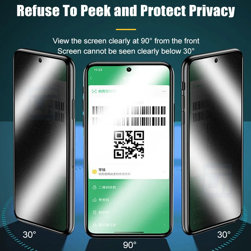 Антишпионская матовая керамическая пленка для защиты экрана Samsung A54 A53 A34 A24 A25 A14 A13