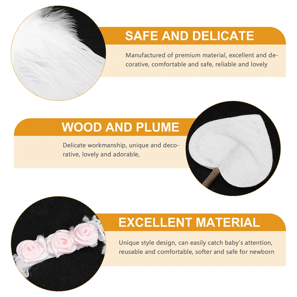 10 шт. костюм ангела с крыльями Купидона для девочек реквизит детской фотосессии