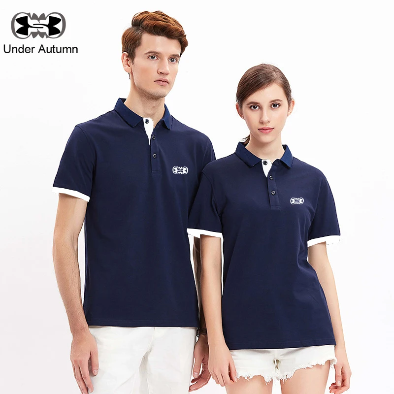 

UNDER AUTUMN Men's Women's Print Polo Color Matching T-Shirt Short Sleeve Casual T-Shirt Lapel Streetwear Brand Tops Clothing