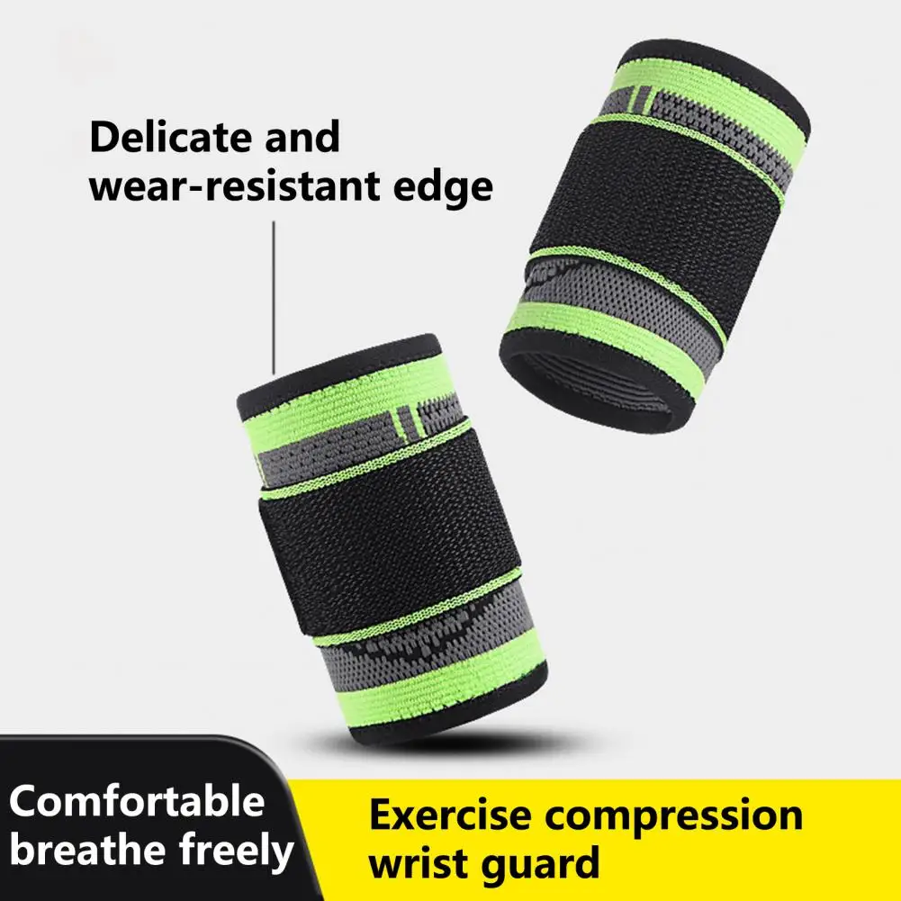 

1 Pair Wrist Guard Adjustable Elastic Band Comfortable to Wear Breathable Stretch Protective Sports Wristbands Armbands for Gym