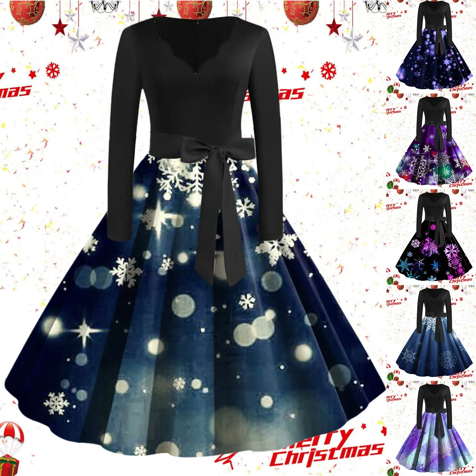 

2023 Elegant Dress Women Vintage Cocktail Dresses 2022 Tea Party Dress Wedding Guest Dress vestido navidad mujer