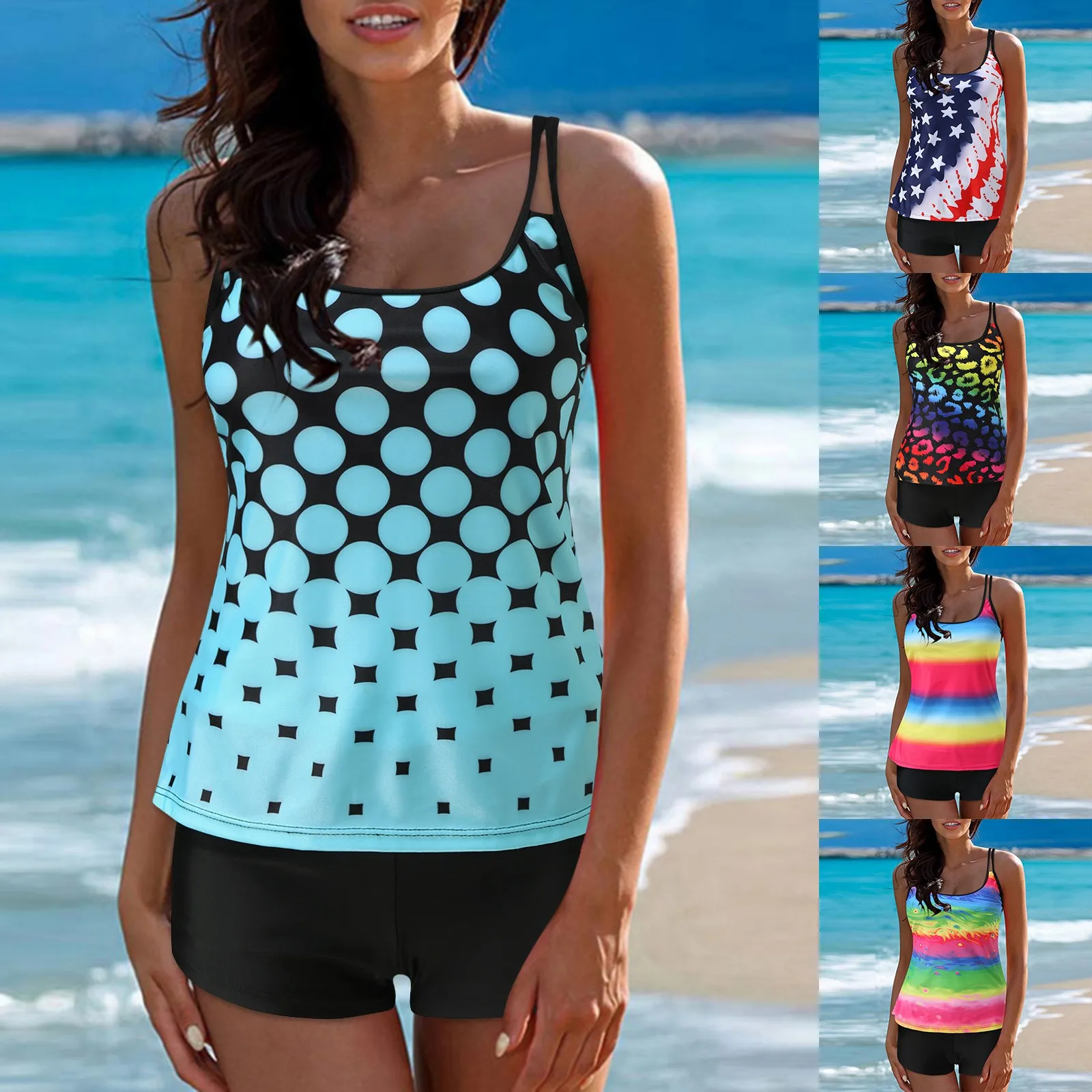 

Комплект для плавания с разрезом, цифровой купальный костюм с принтом, Леопардовый принт, комплект для плавания, большие размеры