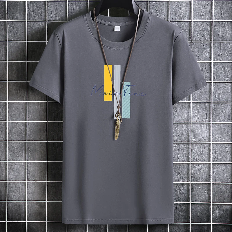 

Футболка мужская хлопковая с коротким рукавом, модная тенниска, повседневная майка, лето 2022