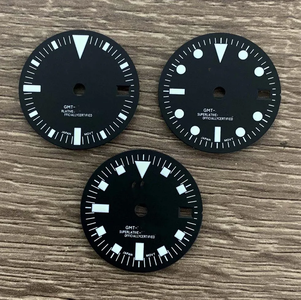 Новые модифицированные аксессуары для часов в стиле ретро черный циферблат 29 мм