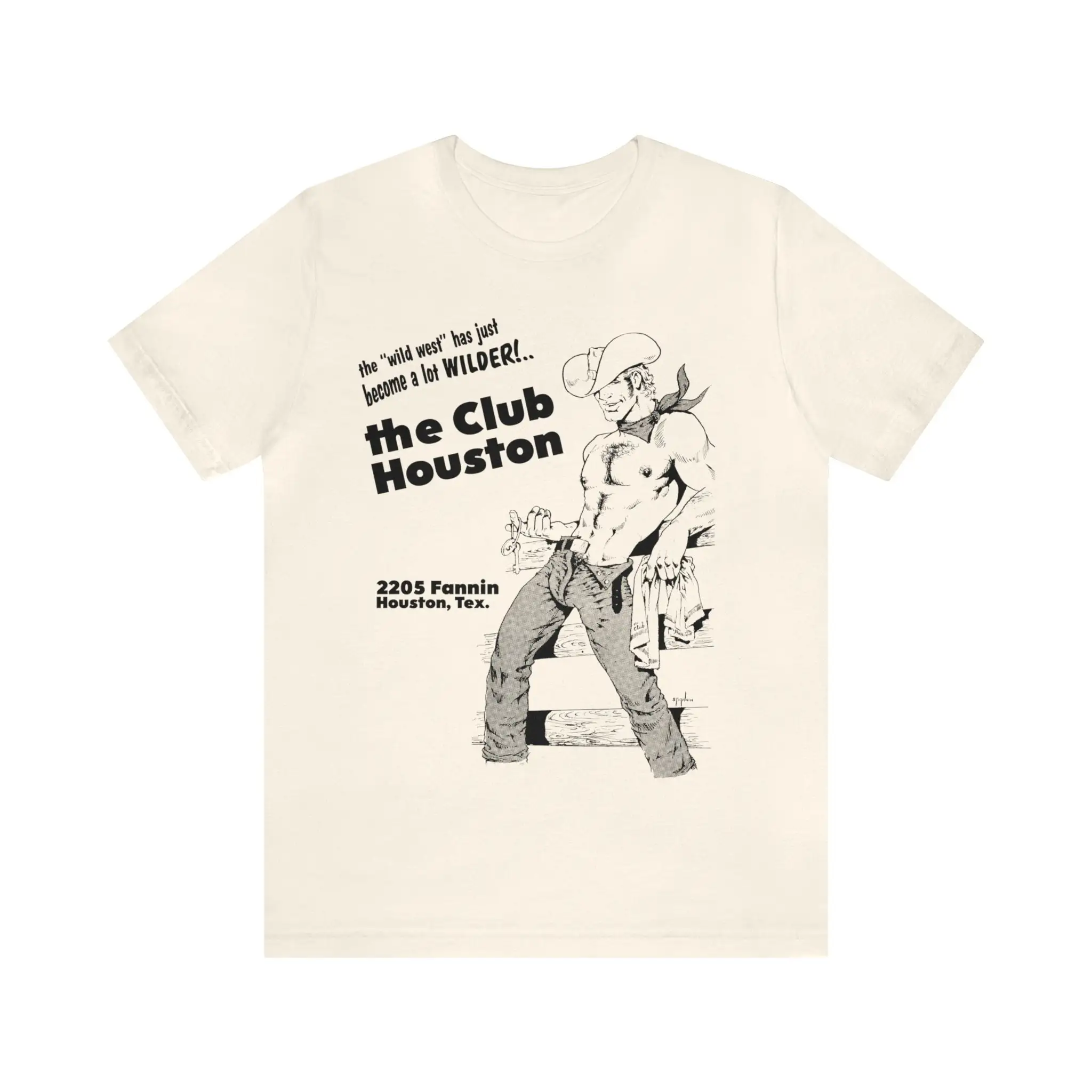 The Club Хьюстон 70-е ad для открытия ванной ковбойская футболка