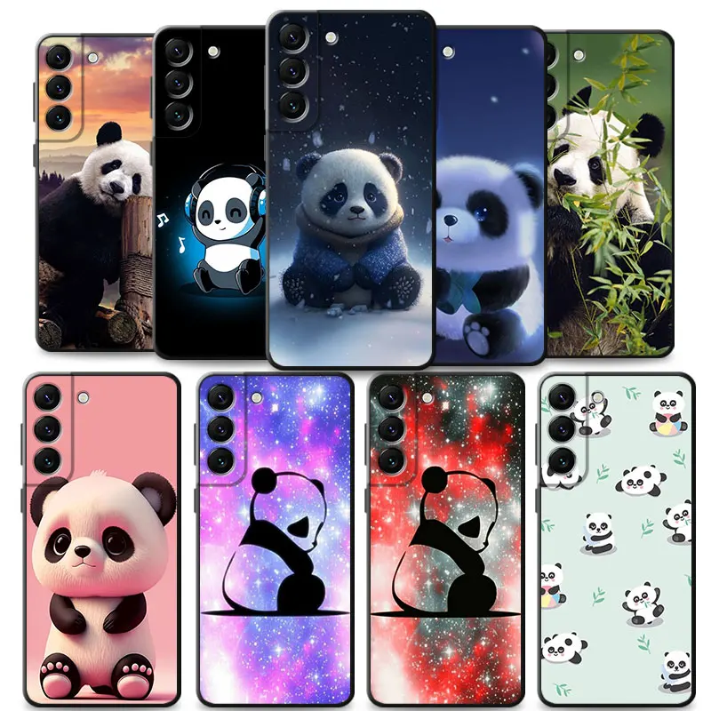 

Cartoon Lovely Panda For Samsung Galaxy S22 Ultra 5G S20 FE S21 Plus S7 Note 20 10 S9 S10 Lite S8 S10e S20FE Note20 Note10 Case