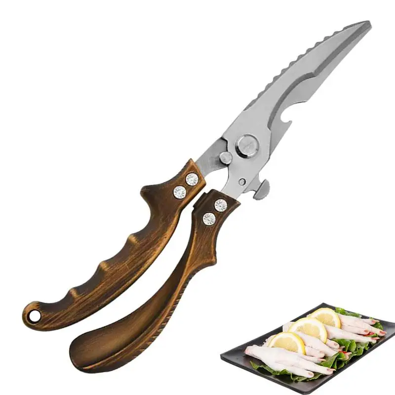 

Кухонные ножницы, сверхмощные ножницы для домашней птицы, экономные кухонные ножницы для резки куриных костей и рыб, автоматический отскок