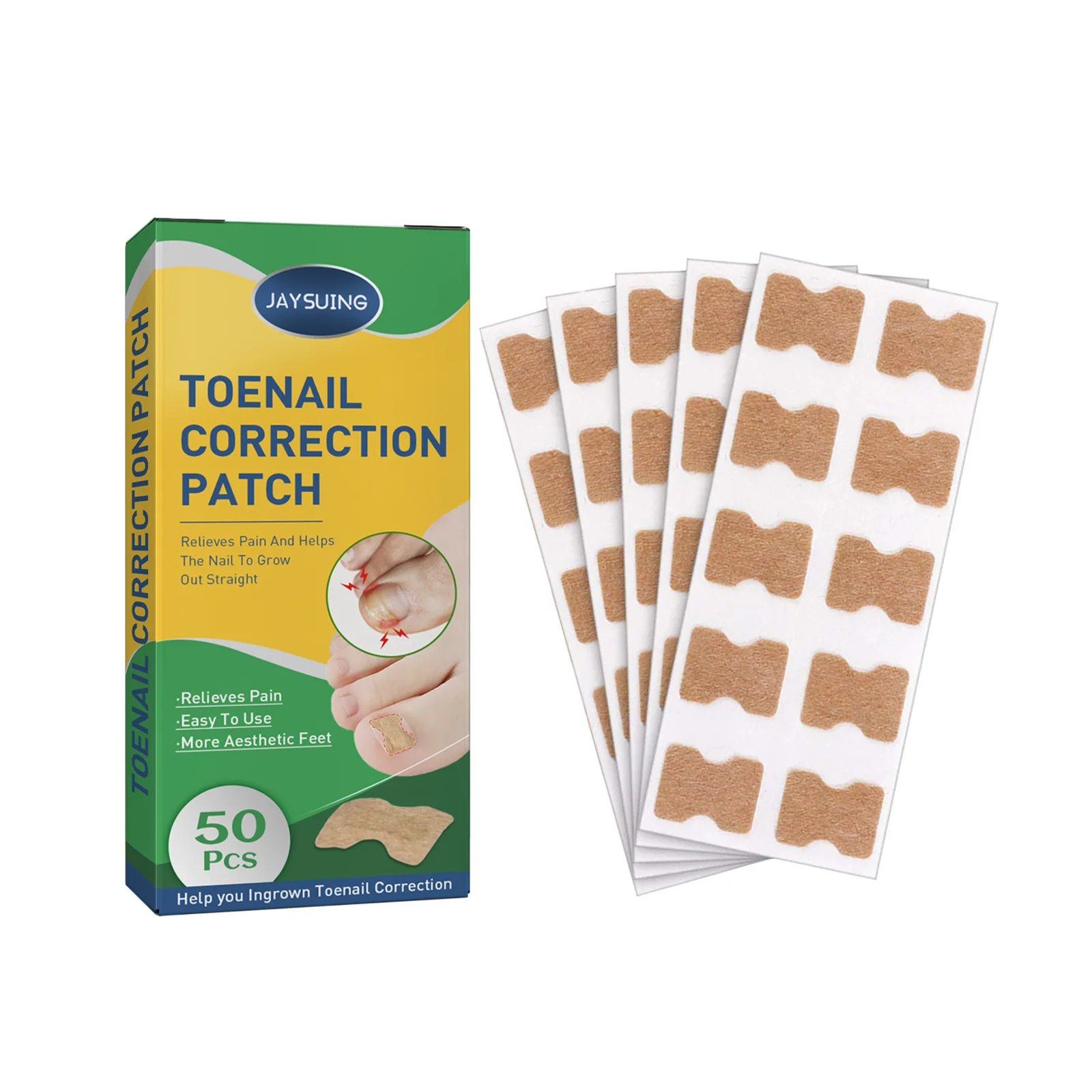 

100pcs Nail Correction Stickers Ingrown Toenail Corrector Patches Treatment Recover Corrector Pedicure Care Tool