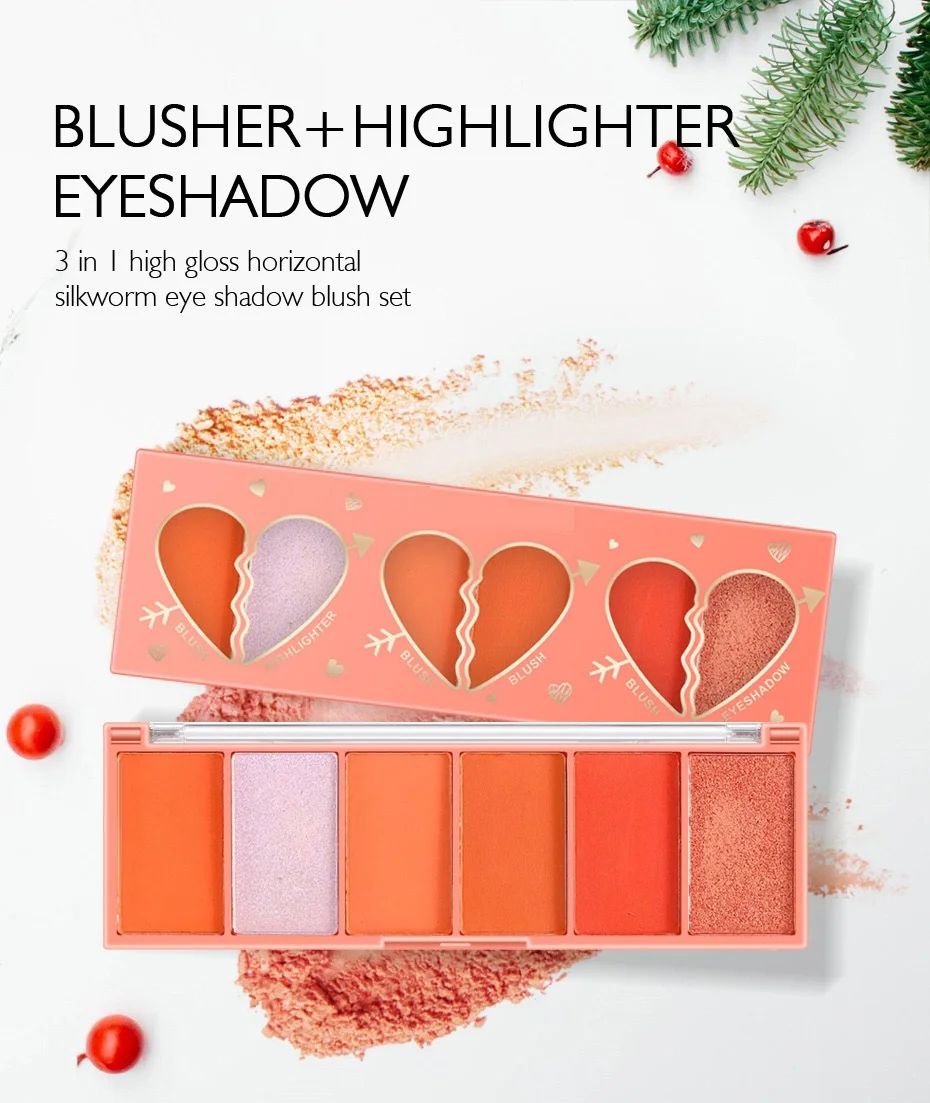 Палитра теней для век пластина эмоциональных румян демонстрирующая Белый