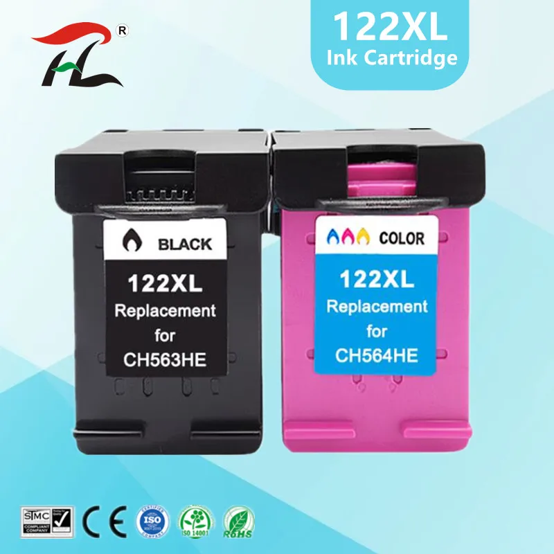 Compatible for hp122 XL Ink Cartridge for HP 122 122XL Ink for Deskjet 1000 1050A 2000 2050 2050A 3000 3050 3050A 1510 Printer