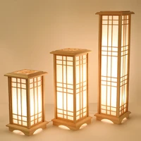 japanese style tatami pine decorative floor lamp korean style wood art lighting lamps warm living room club tea room lamp