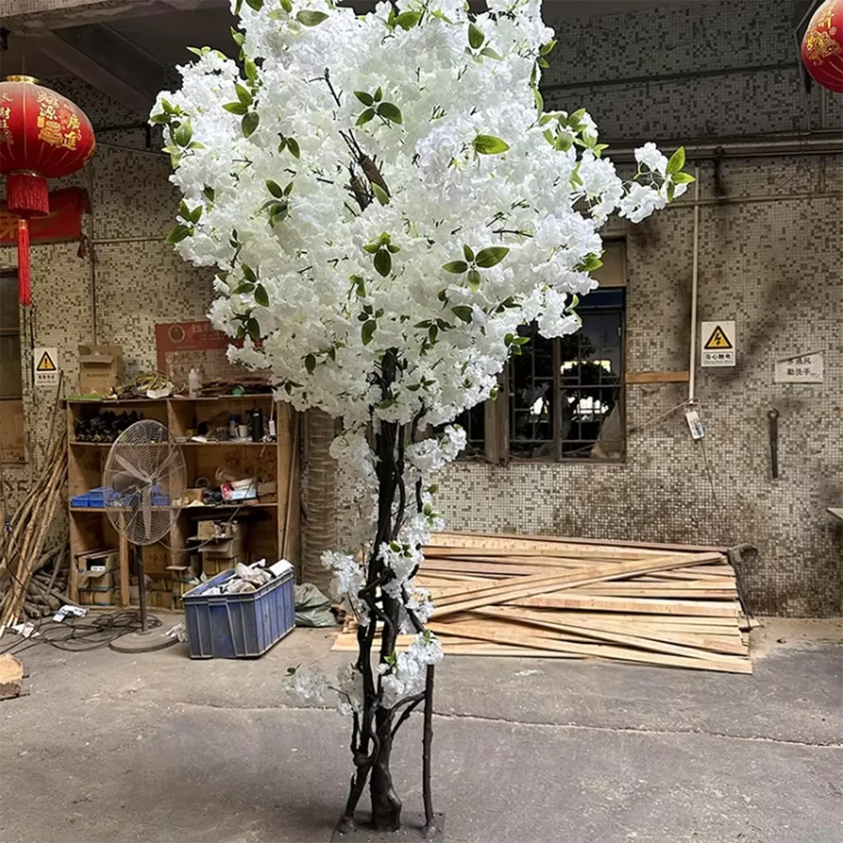 Фото Форма арки, белое дерево, шелковый цветок, искусственный цветок вишни, цветок дерева, искусственный цветок, имитация персиковой ветки №4