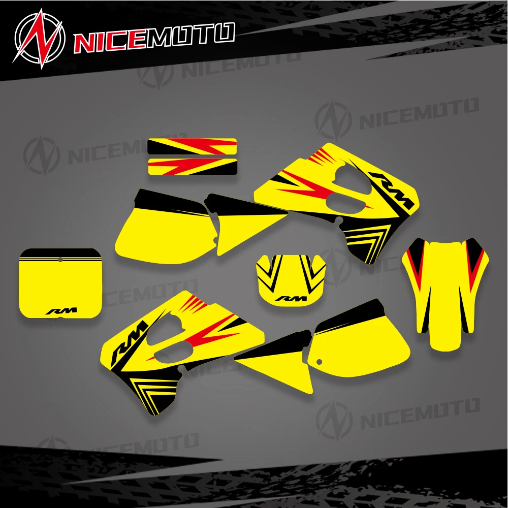 

NICEMOT для Suzuki RM 125 250 RM125 RM250 1993-195 графические фоновые наклейки, защитные наклейки для мотоцикла на заказ