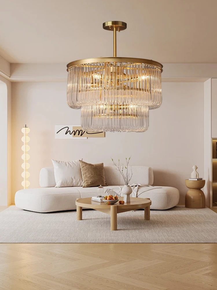 Люстры из латуни и стекла минималистичный дизайн 2024 Золотая Подвесная лампа