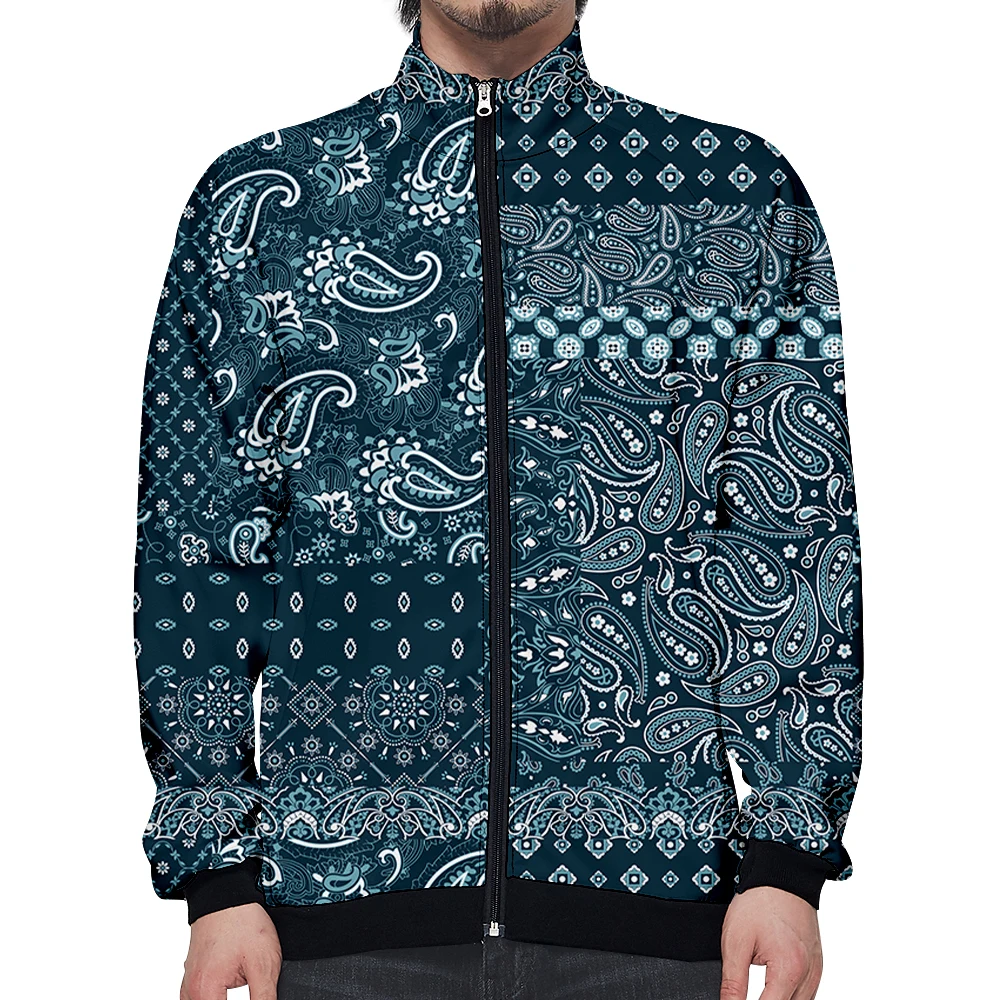 

Куртка с длинным рукавом, пальто, свитшоты для мужчин и женщин, женская осенне-зимняя куртка на молнии с узором пейсли