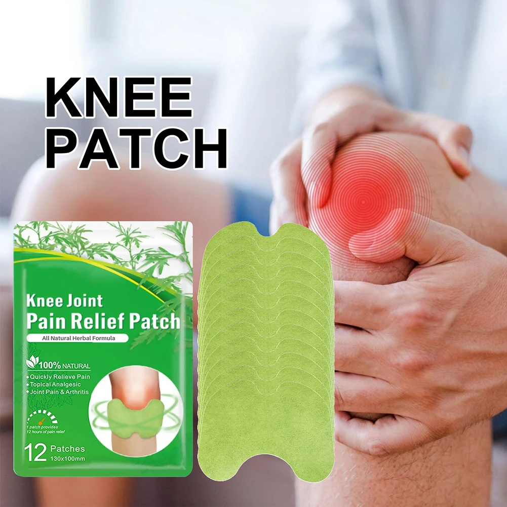 

12pcs Knee Joint Patch Natural Cervical Spine Pain Relief Plaster Self-adhesive Health Care Products for Rheumatic Diseases