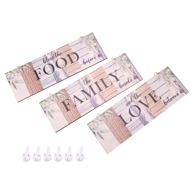 

Деревянный знак семьи благословение страны домашний Декор стены еды и семьи деревянный подвесной знак