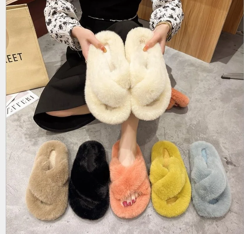 Furry house slippers Clearance
