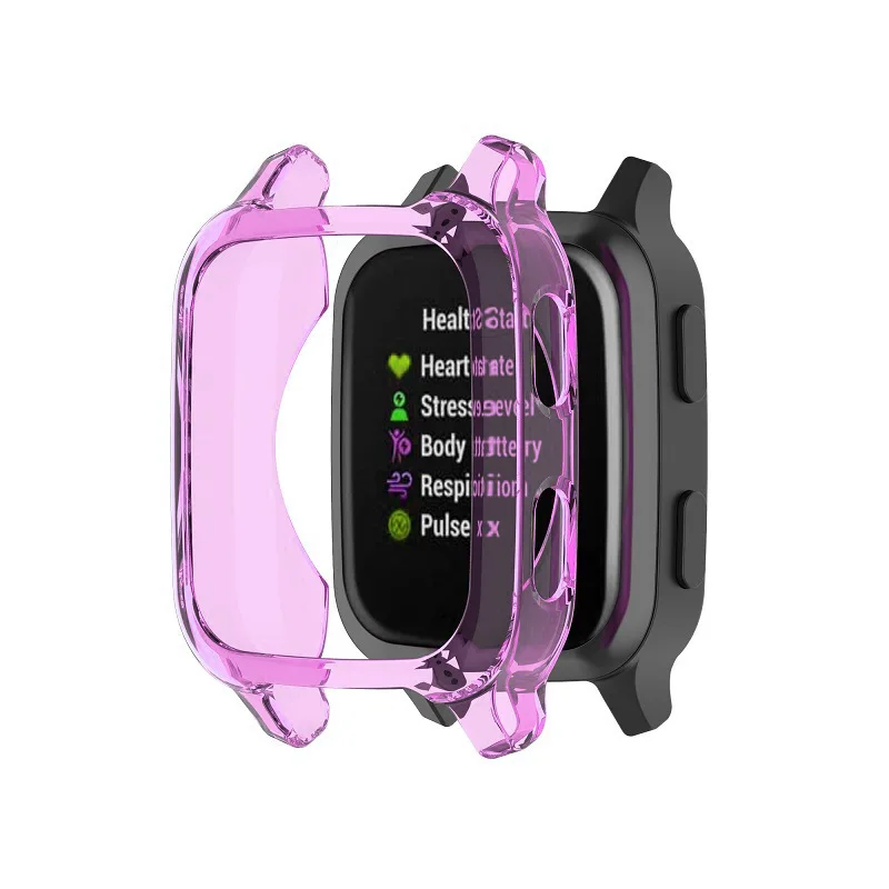 TPU Soft Case for Garmin Venu SQ Sport Smartwatch Protection Cover for Venu SQ Plating Case Hollow Drop-proof Bumper Shell Frame