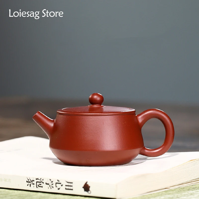 

Loiesag 120ml Yixing Handmade Purple Clay Pot Dahongpao Small Capacity Stone Scoop Teapot Kung Fu Tea Set Zisha Pot Dropshipping