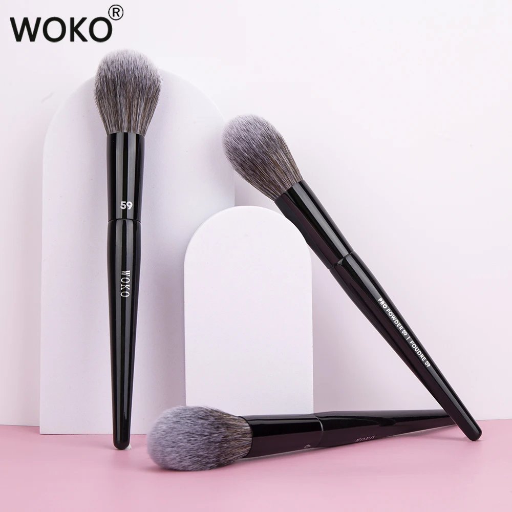 

WOKO 59 Powder Brush Face Contour Blush Highlighter Precision Powder Brush Synthetic Hair Contour Brush Sculpting Makeup Tool