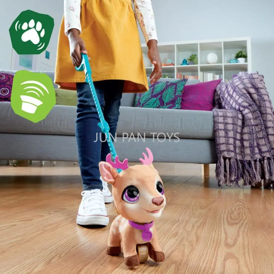 Фото FurReal Walkalots Lil' Wilds Glamalots Тигр Единорог Электронные плюшевые интерактивные животные с подсветкой Детская игрушка Модель Подарки №4