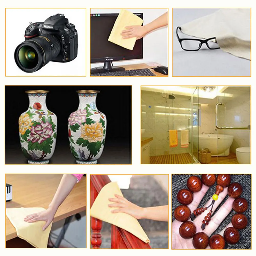 Полотенце из натуральной кожи тряпочка замши быстросохнущая впитывающая |