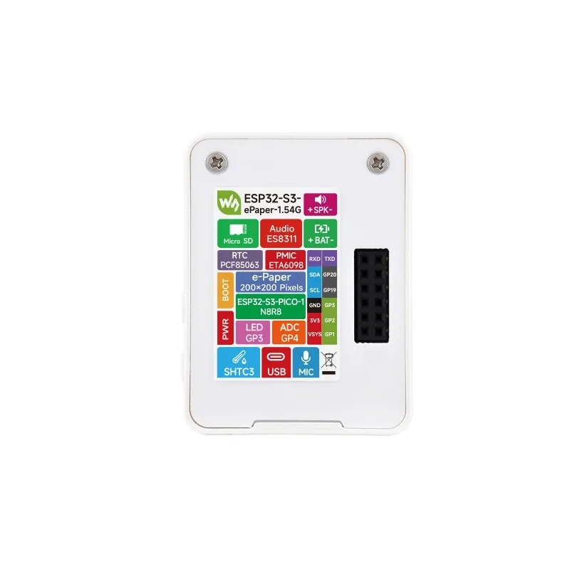 Фото Плата для разработки AIoT ESP32-S3 с 1,54-дюймовым e-Paper дисплеем (G), разрешение 200 × 200, красный/желтый/черный/белый цвета, поддержка Wi-Fi и BLE Dual №3