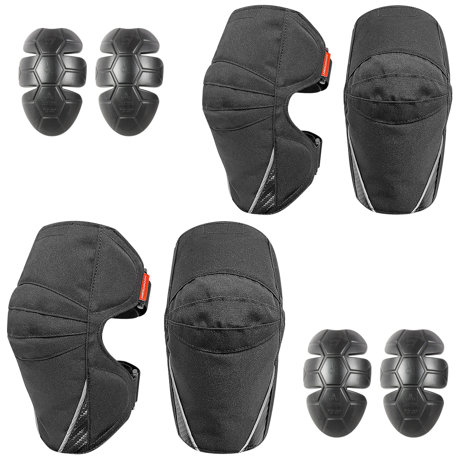 

1 Pair Motorcycle Knee Pads Bicycle Skateboard Knee Pads Sports CE Anti-fall Leggings Breathable Shock-absorbing Riding Pads