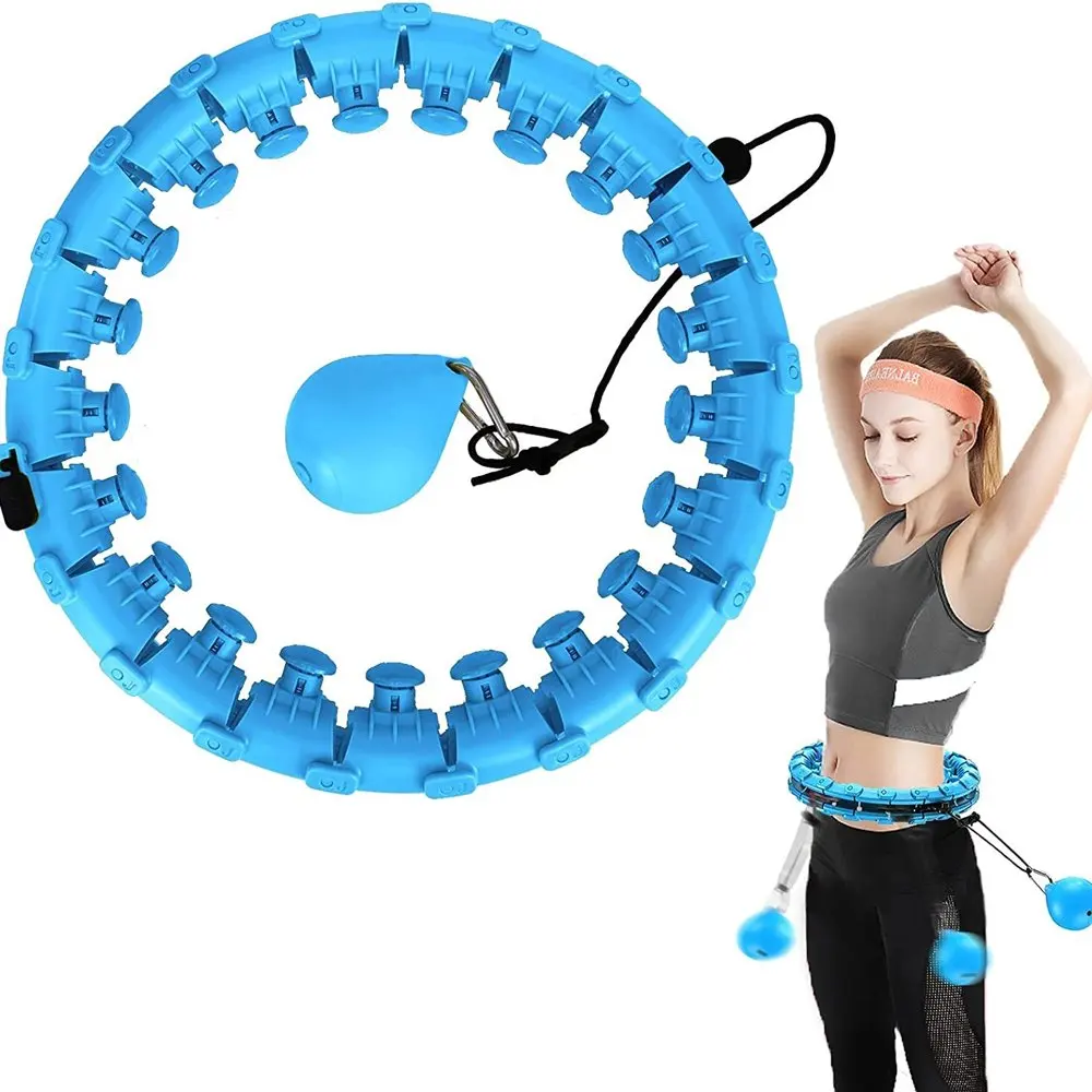 

24-Knot Adjustable Sport Hoops for Abdominal & Waist Exercise, Detachable Hoola, Massage & Fitness Equipment, Great Christmas Gi