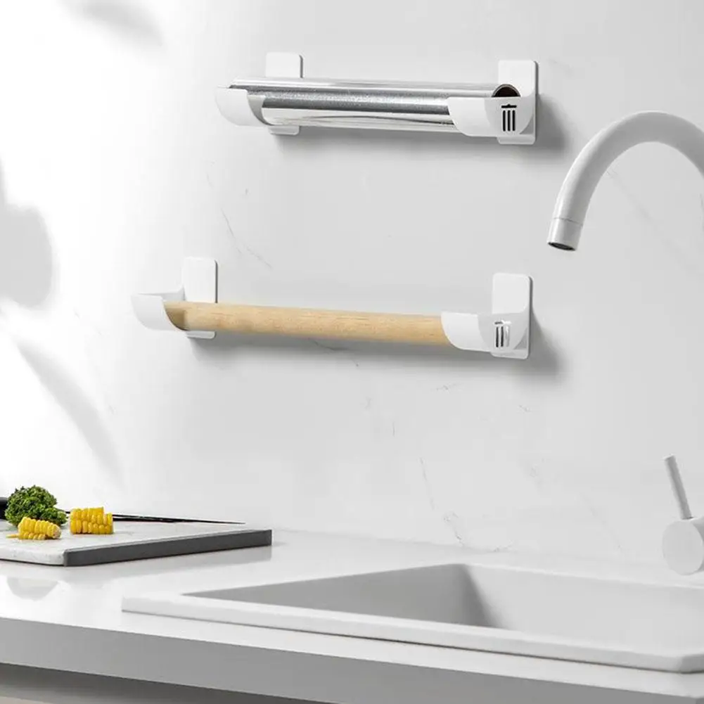 

2 Pair Garbage Bag Storage Wall Mounted Trash Bags Holder Organizer Plastic Bag Film Container Dispenser For Kitchen Shelf I7L3