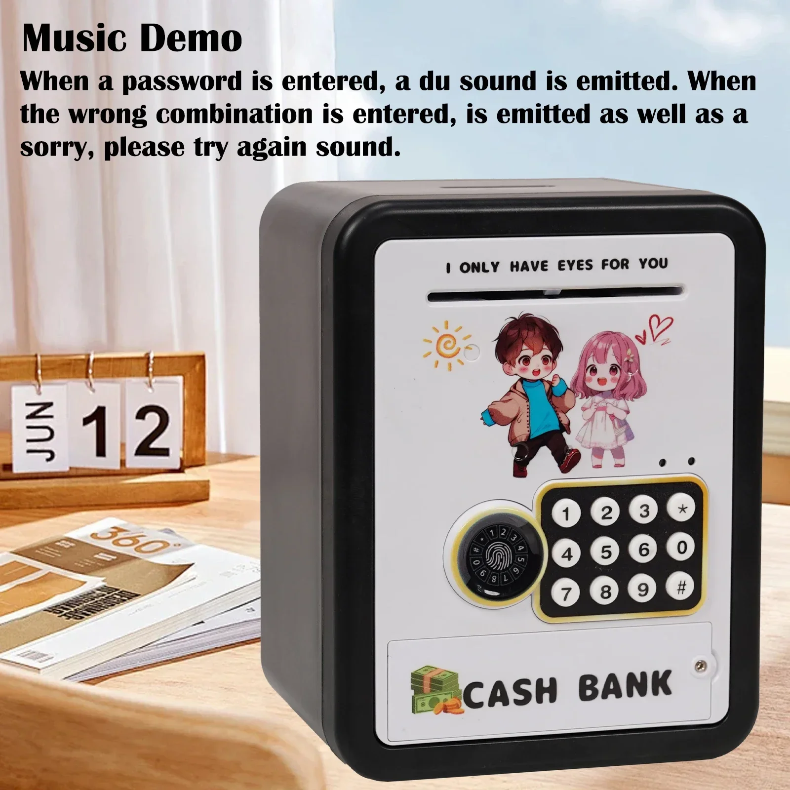 Электрическая копилка игрушки для детей Passward Moneny Bank коробка хранения монет